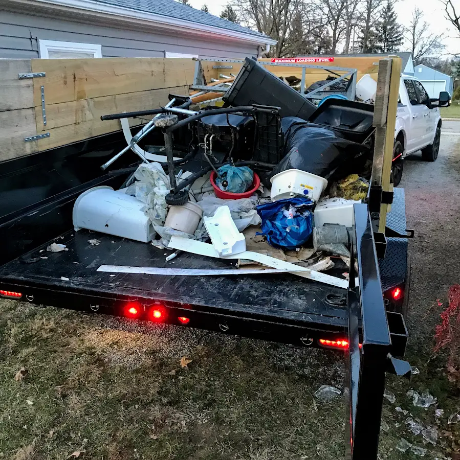 Roll-off dumpster delivered to a residential driveway in Franklin