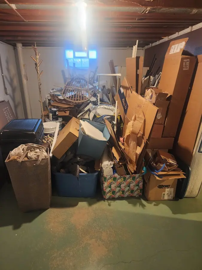 Roll-off dumpster container at job site for Construction Dumpster Rental in Franklin